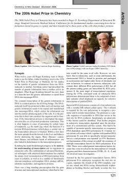 The 2006 Nobel Prize in Chemistry