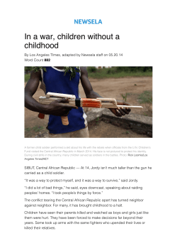 In a war, children without a childhood