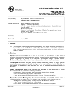 Tornadoes and Severe Thunderstorms