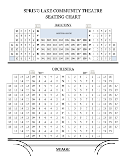 Seating Chart - Spring Lake Community House