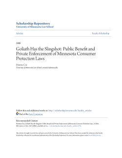 Goliath Has the Slingshot: Public Benefit and Private Enforcement of