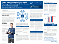 Positive Humanities: the integration of Positive Psychology and the