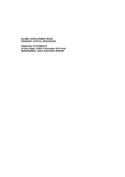 ISLAMIC DEVELOPMENT BANK ORDINARY CAPITAL