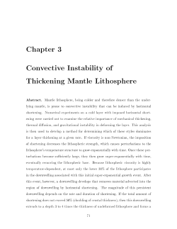 Chapter 3 Convective Instability of Thickening Mantle Lithosphere