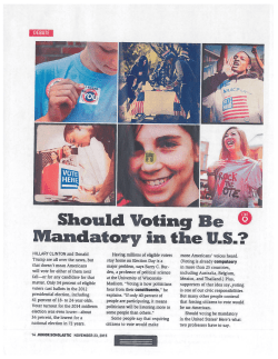 0 Should Voting Be Mandatory inthe US?