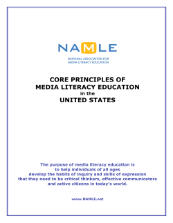 CORE PRINCIPLES OF MEDIA LITERACY EDUCATION UNITED