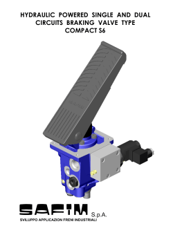 hydraulic powered single and dual circuits braking valve type