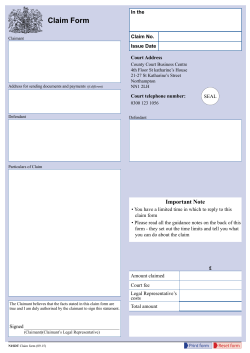 R efere - HMCTS Court and tribunal form finder
