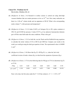 Chem 531: Problem Set #2