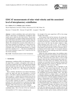 EISCAT measurements of solar wind velocity and the associated