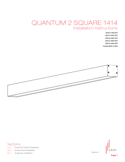 Quantum 2 SQUARE 1414 Installation Instructions