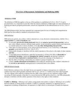 HIB Definition - Hillside Public Schools