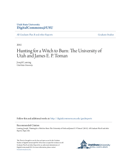 The University of Utah and James EP Toman