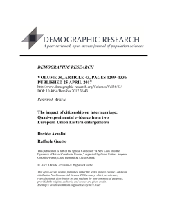 Full Text  - Demographic Research