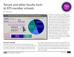 Tenure and other faculty facts at ATS member schools, Part 1