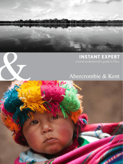 a travel professional`s guide to Peru