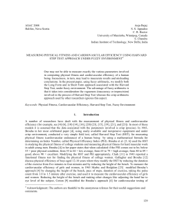 Measuring physical fitness and cardiovascular efficiency using