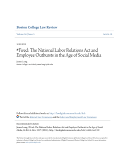 #Fired: The National Labor Relations Act and Employee Outbursts in