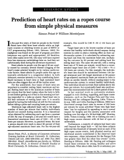 Prediction of heart rates on a ropes course from simple
