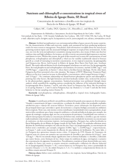 Nutrients and chlorophyll-a concentrations in tropical