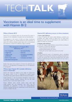 Vaccination is an ideal time to supplement with Vitamin B12