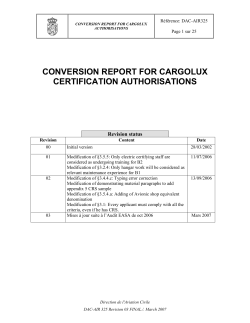 conversion report for cargolux certification authorisations
