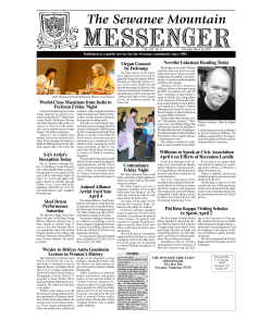 The Sewanee Mountain - Sewanee Mountain Messenger