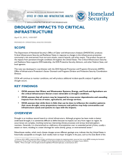 drought impacts to critical infrastructure
