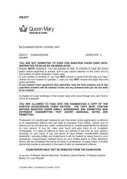 ESH101 examination 2015-2016 - QMplus