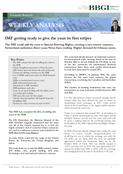 IMF getting ready to give the yuan its first stripes