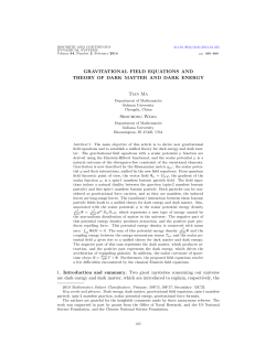 GRAVITATIONAL FIELD EQUATIONS AND THEORY OF DARK