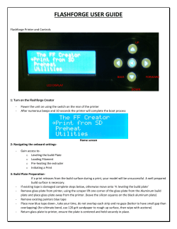 FLASHFORGE USER GUIDE