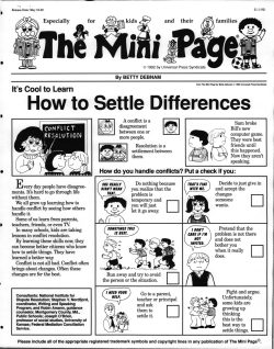 How to Settle Differences