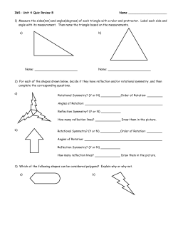 IM1: Unit 4 Quiz Review B Name