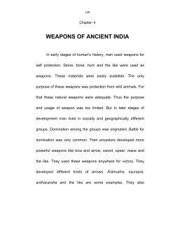 WEAPONS OF ANCIENT INDIA