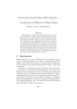 Computation of Difference Gröbner Bases