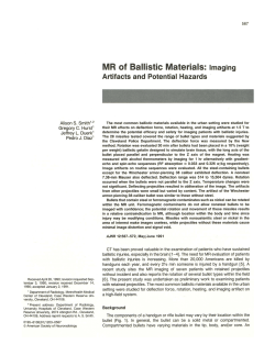 MR of Ballistic Materials - American Journal of Neuroradiology