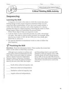 Critical Thinking Skills Activity