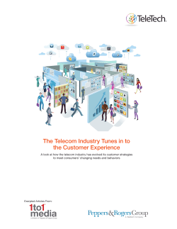 The Telecom Industry Tunes in to the Customer Experience