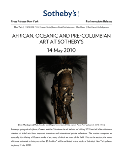 African, Oceanic and Pre-Columbian Art at Sotheby`s
