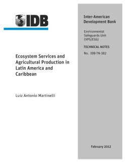 Ecosystem Services and Agricultural Production in Latin America