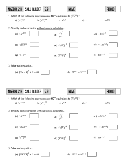 (1) Which of the following expressions are NOT equivalent to