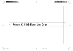 Primare V25 DVD Player User Guide