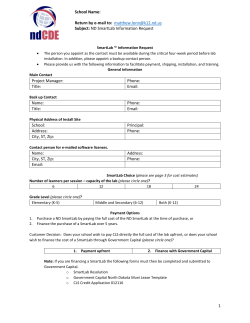 1 School Name: Return by e-mail to: