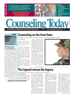 The legend versus the legacy Counseling on the front lines