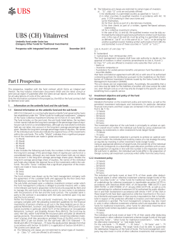 Fund prospectus with integrated fund contract