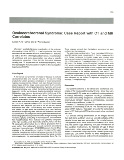 Oculocerebrorenal Syndrome: Case Report with CT and MR