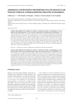 ADHESION AND BONDING PROPERTIES OF lOw
