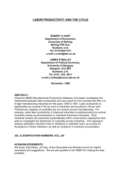 labor productivity and the cycle