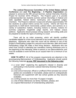The Judicial Resources Committee and Just The Beginning